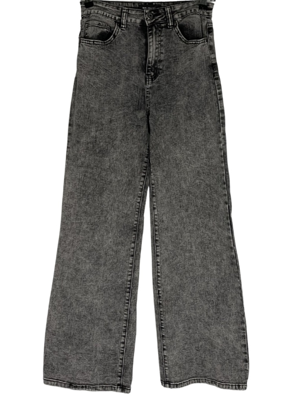 High-Rise Wide Leg Jeans in Washed Charcoal Telepatia Women's 7 Y2K Retro